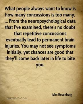 is how many concussions is too many, ... From the neuropsychological ...
