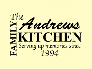 Personalised Family Kitchen Quote