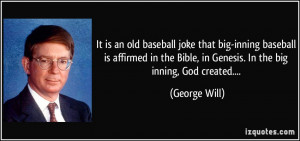 It is an old baseball joke that big-inning baseball is affirmed in the ...