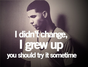 The difference between change and growing up