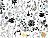Blue Bell Flower Images, Hand Drawn Doodles, Printable Floral Digital ...