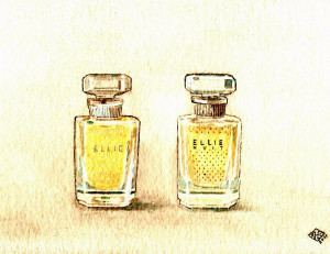 FRENCH PERFUMES and PAINT BRUSHES