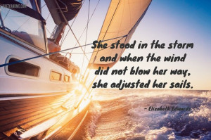 She stood in the storm and when the wind did not blow her way, she ...