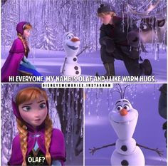 Olaf's face in that last picture is the one I give family members who ...