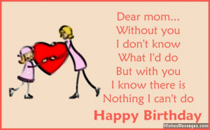 Cute Happy Birthday Greeting Cute birthday greeting for mom
