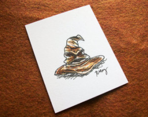 Sorting Hat- Small Harry Potter Art Card ...