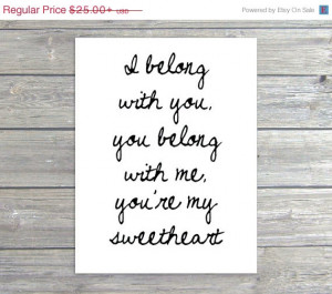 BLACK FRIDAY SALE ho hey love quote poster print romance 8x10