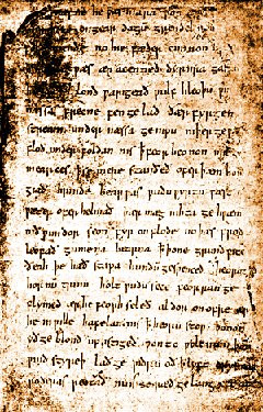 The only manuscript of Beowulf