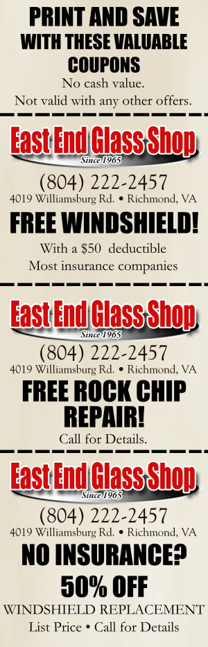 Discount Automobile Windshield and Glass repair Coupons - Click here!