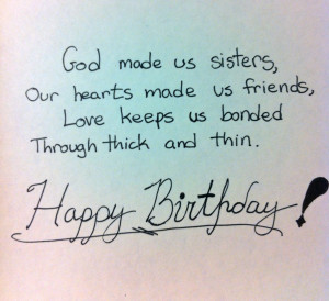 Preparing Your Sister Birthday Quotes