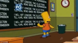 Bart Simpson Writing