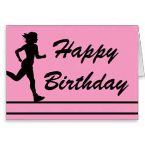 Runner Lady Happy Birthday Card