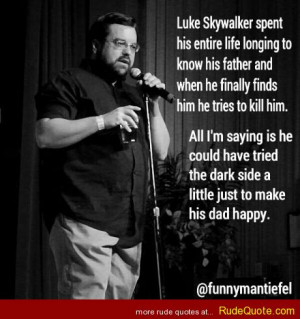 Luke Skywalker spent his entire life longing to know his father…