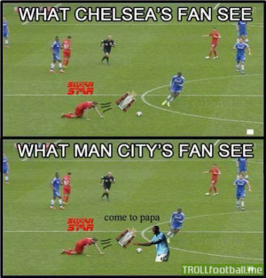 What Chelsea fans see and what City fans see