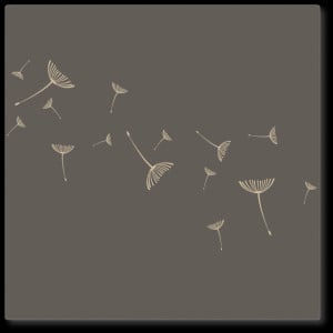 dandelions flying wall decal