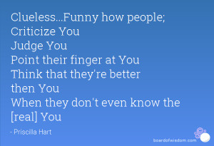 how people; Criticize You Judge You Point their finger at You Think ...