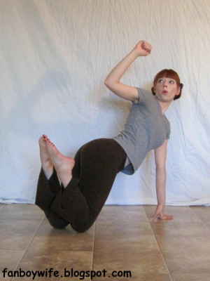 Superhero Yoga Psylocke Pose