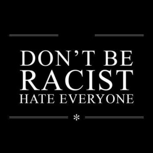 everyone, hate, racist, text