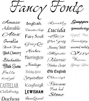 Fancy Tattoo Font Styles