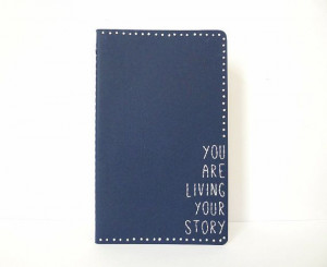 Inspirational Quote Journal / Embroidered Notebook / 