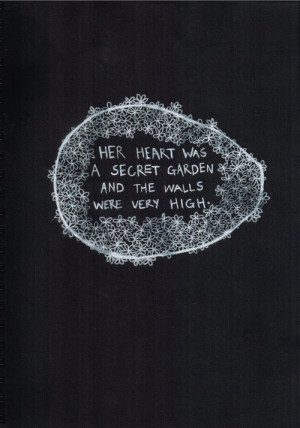 Illustration girl quote sad goth emo secret gothic