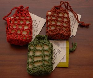 ... Soap Sacks. Great gift idea! Crochet Soap, Crocheted Soap Saver