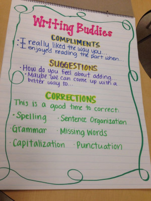 5th grade writing partners! Partner up students and help them with ...