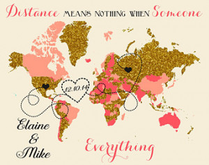 Going Away Gift Bon Voyage Leaving Moving Farewell: Personalized Map ...