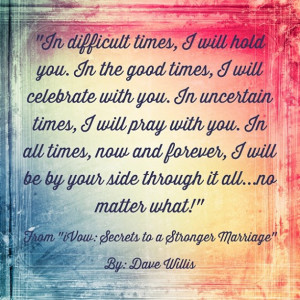 Dave Willis iVow book marriage quote