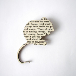 John Steinbeck - 'Of Mice and Men' original book page brooch