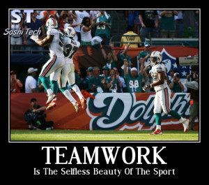 To me, teamwork is the beauty of our sport, where you have five acting ...