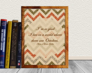 Fall Printable art print Octobers d ecoration autumn quote poem art ...