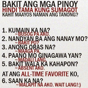 Bakit ang mga pinoy hindi tama kung sumagot kahit maayos naman ang ...