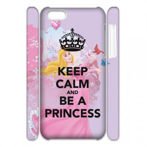Princess Dance 3D Case Cover for iPhone 5C Quote art - Keep Calm and ...