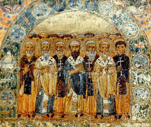 The Church Fathers, Kievan Miniature (11th c)