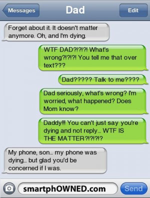Dad's dying