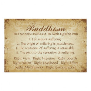 Buddhism Four and Eight Poster