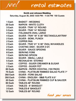The catering proposal outlines the menu and total cost of the services ...