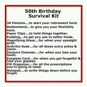 50th Birthday Survival Kit.lol: Birthday Survival Kit, 50Thbirthday ...