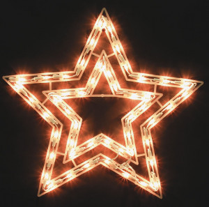 Sided Lighted Nativity Star