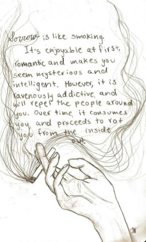 hipster pencil Smoking nails Sketch cigarettes Moleskine sadness ...