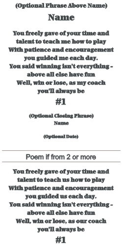football coach poem