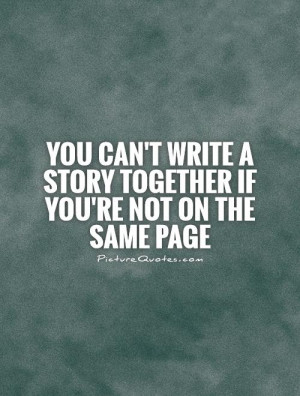 Quotes On Not the Same Page