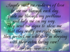 Angels Send Me Cushions Of Love To See Me Through Each Day. Guide Me ...