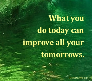 Motivational quotes What you do today can improve all your tomorrows.