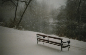 bench, christmas, lonely, snow, winter