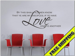 Love-One-To-Another-Christian-Vinyl-Lettering-Wall-Quotes-Words-Wall ...