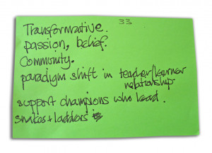 Transformative, passion, belief, community, paradigm shift in teacher ...