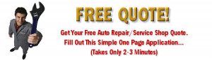 garage auto repair shop insurance quote form one simple form