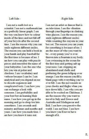 Right Brain vs. Left Brain